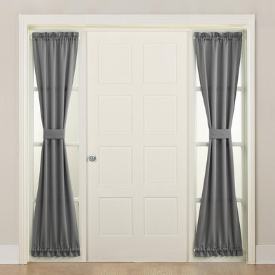 Barrow Energy Efficient Rod Pocket Door Sidelight Curtain Panel, 26