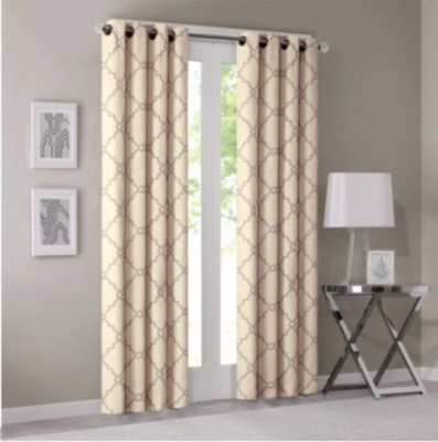 Madison Park 50 x 95in  Light Filtering Window Curtain Panel Beige -image