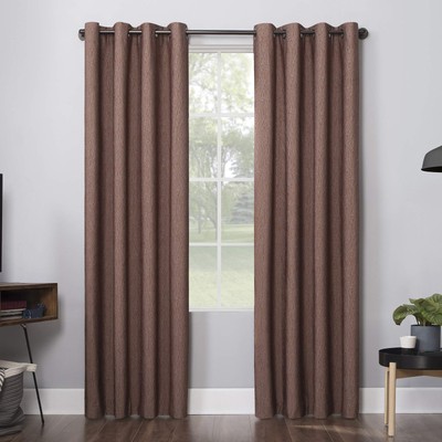 Noir Dimensional Thermal Extreme Total Blackout Grommet Curtain Panel, 52
