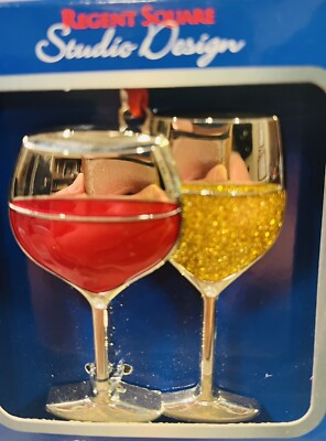 A:Regent Square Studio Design Wine Glass Collectible Ornament W/European Crystal-image