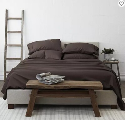 6 PC Bed Sheet Set ienjoy Home Collection Ultra-Soft CHOCOLATE KING Bed 16