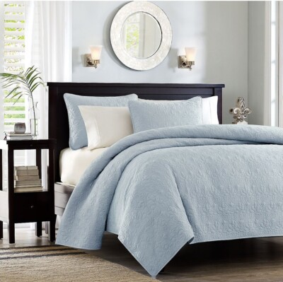 Madison Park 3-Piece Reversible Full/Queen Coverlet/Shams Set in Blue-image