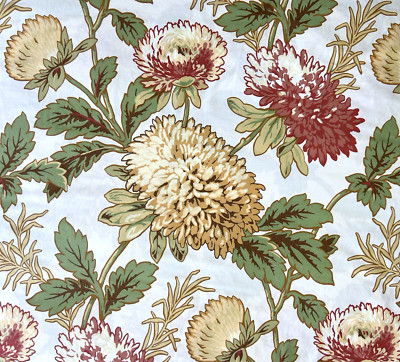 Pottery Barn King Duvet Cover Flowers Green Red Yellow 100% Organic Cotton-image