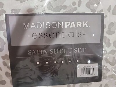 Madison Park Essentials Printed Satin  Sheet Set Queen  Set-image