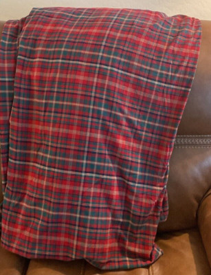 Pottery Barn Tartan Plaid Red King-Cal  Duvet Cover + 2 shams, 1 King 1 Euro-image