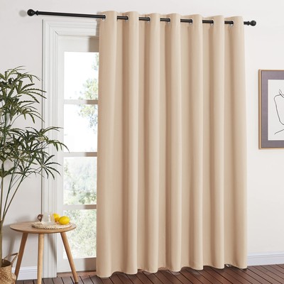 Extra Wide Patio Door Curtain - Energy Smart & Noise Reducing Grommet Thermal...-image