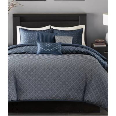 Madison Park Hudson King/CK Duvet Cover Set 6pc 