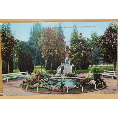 Madison Park Seattle Washington 09 Worlds Fair Seattle PM 1C green Franklin 1758-image