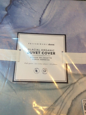 Pottery Barn Teen Glacial Orgainc Twin / XL Twin Duvet Cool Multi  NWT!-image
