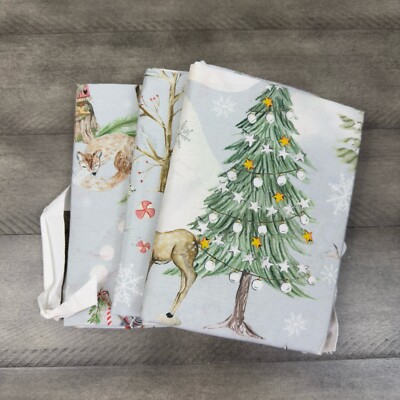 Pottery Barn Snow Day Gnomes Euro Pillow Shams Organic Cotton Set/3 Flaws Read-image