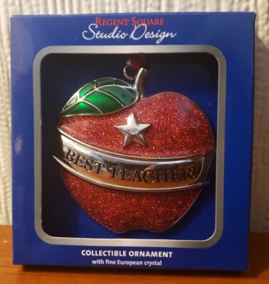 Regent Square Studio Design BEST TEACHER European Crystal Collectible Ornament-image
