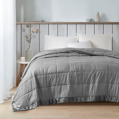 Madison Park Cambria Down Alternative Blanket | Size- Full/ Queen | Gray.-image