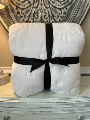 Pottery Barn Teen Hello Kitty Reversible Jersey TWIN/TWIN XL Quilt NWD READ-image