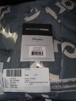 Madison Park Saratoga Window Curtain 1 Panel Grommet 50x84, Blue CC04-image