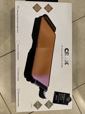 Crux Electric Griddle with Copper Ceramic Coating Heat Resistant Handles Dip -image