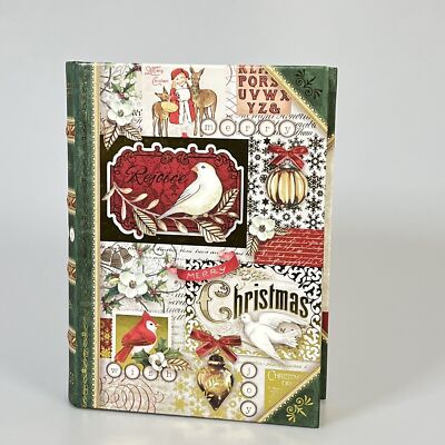 Punch Studio Merry Christmas Book Shaped Storage Magnetic Box 8.75” X 7” Big E6-image