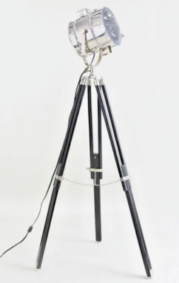chrome Studio Floor Lamp Theater Spotlight Home & Office Light with tripod-image