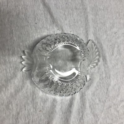 Studio Nova Apple Delight Glass Candy Nut Bowl Dish Frosted Leaves Apple Shaped-image