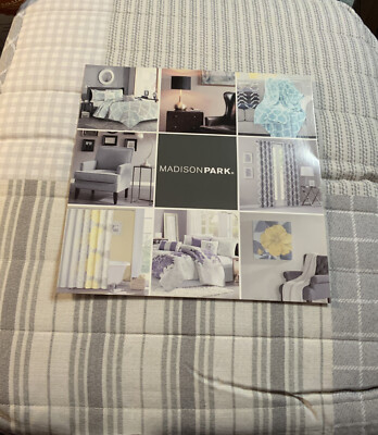 🧷 Madison Park Mason 3 Piece Reversible Cotton Coverlet Set, Gray, 🆕-image