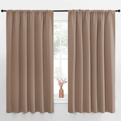 NICETOWN Kids Blackout Curtain Panels - Window Treatment Thermal Insulated Solid-image