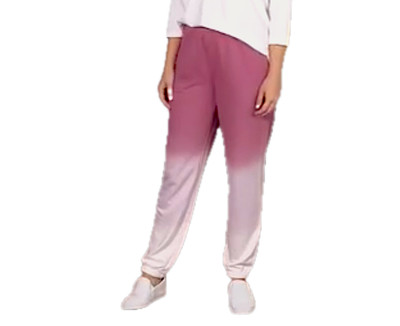 Susan Graver Weekend Regular Dip Dyed French Sweatpants Rose Lilac XL New-image