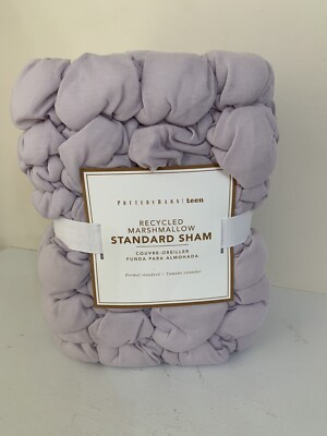 Pottery Barn Teen Cream Puff Recycled Quilted Standard Sham Dusty Iris New-image