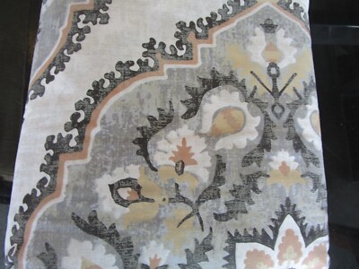 Pottery Barn Anastasia Medallion print duvet full queen grey 2 Euro shams photo-image