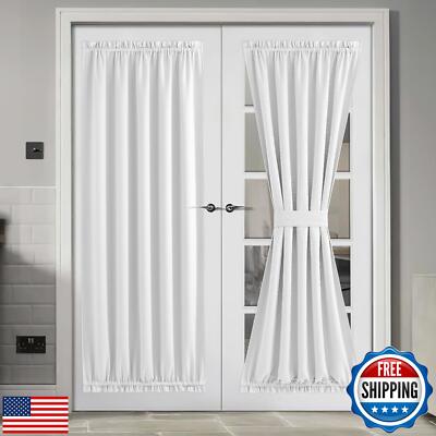 NICETOWN Blackout Door Curtains for Window, Privacy Curtains Thermal Insulate-image