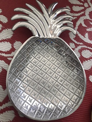 PINEAPPLE Serving Tray Decorative Platter Chip n Dip Large 20” Palm Beach Chic-image