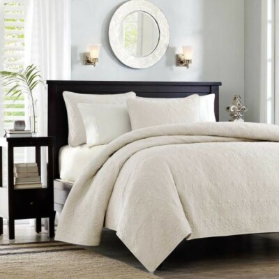 Madison Park Quebec Full/Queen Coverlet Mini Set in Ivory - Olliix MP13-149-image
