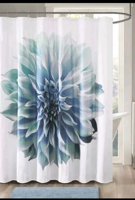 New Madison Park Printed Floral Flower Cotton Shower Curtain-image