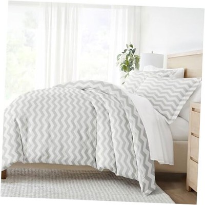 ienjoy Home Ultra Soft Arrow Patterned 3 Piece Duvet Twin/Twin XL Arrow Gray-image