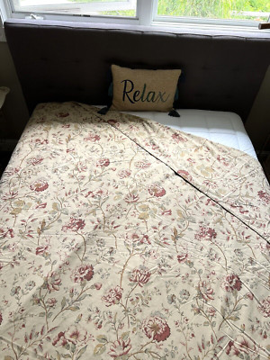 Pottery Barn Wildflower King Duvet Cover Beige Floral-image