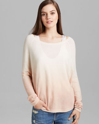 Auth NEW Vince Dip Dye Wool Cashmere Rosetan Combo Ombre Sweater L $325-image