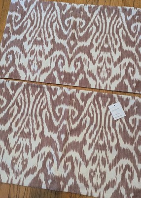 Pottery Barn Vega Ikat Lumbar Pillows Mauve Cream-Set Of 2-image