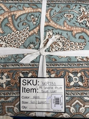 Pottery Barn Selena Print Kalamkari Medallion Boho Full/Queen Duvet - New-image