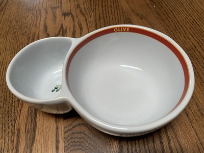 Pottery Barn Olive & Pit Divided Bowl Pasta Rustica-image