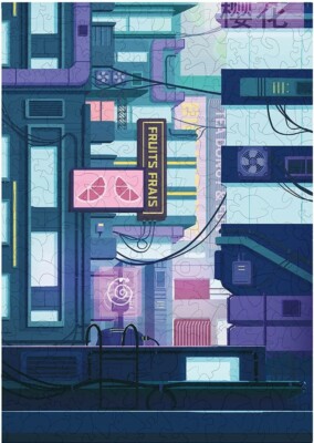 Unique shaped 301 piece wooden jigsaw puzzle & wooden box Anan Studio -image