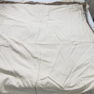 pottery barn duvet king beige tan 100% linen traditional modern-image