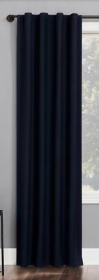 Sun Zero Lichtenberg Blackout Curtain - One Panel - 40 in X 63 in - Navy-image