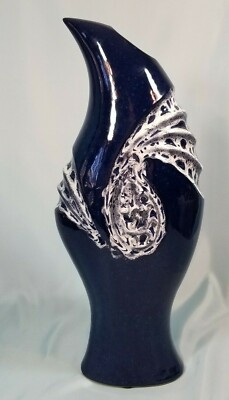 Cobalt Blue Vase Handcrafted 16