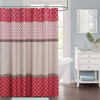 Madison Park LUXURY  FABRIC SHOWER CURTAIN,-image