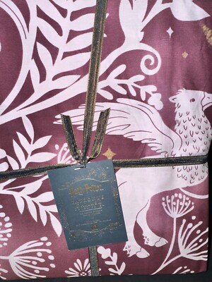 Pottery Barn Teen x Harry Potter Magical Damask FULL Sz Duvet Cover RED Burgundy-image