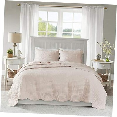  Tuscany Quilt Set-Casual Damask Stitching Design Lightweight Coverlet -image