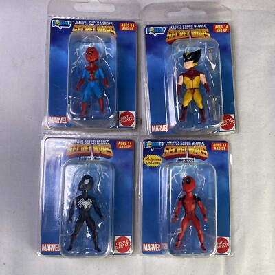 Marvel Super Heroes Secret Wars Lot of 4 Micro Bobbles 2” Figure New In Package-image