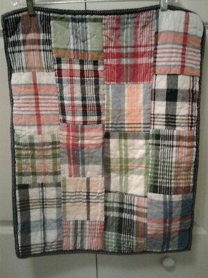 Pottery Barn Kids Patchwork Pillow Sham Navy Red Orange Green...19