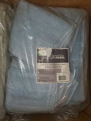 Madison Park Signature Parker 6-Piece 100 Cotton Towel Set - MPS73373-image