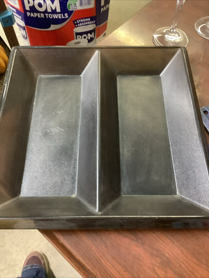 VINTAGE TUPPERWARE -Black Server - NUMBER 1385-4 Tray ONLY For Dips-image