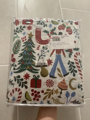 Pottery Barn Organic Rifle Paper Co. Nutcracker Duvet Full/Queen NWOT-image
