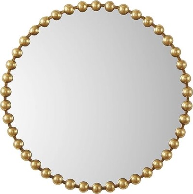 MADISON PARK SIGNATURE Wall Décor Marlowe Metal Spherical Frame Round Mirror-image